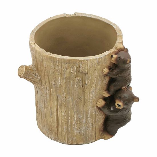  The Big One® Cabin Life Tree Stump & Bears Wastebasket