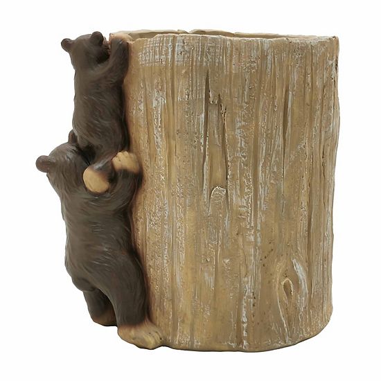  The Big One® Cabin Life Tree Stump & Bears Wastebasket