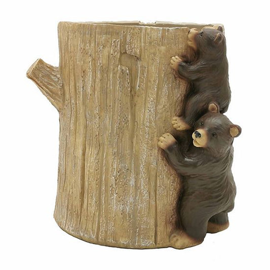  The Big One® Cabin Life Tree Stump & Bears Wastebasket