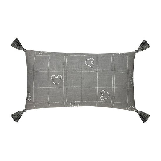  Disney's Mickey Mouse Gray Plaid Pillow By The Big One®