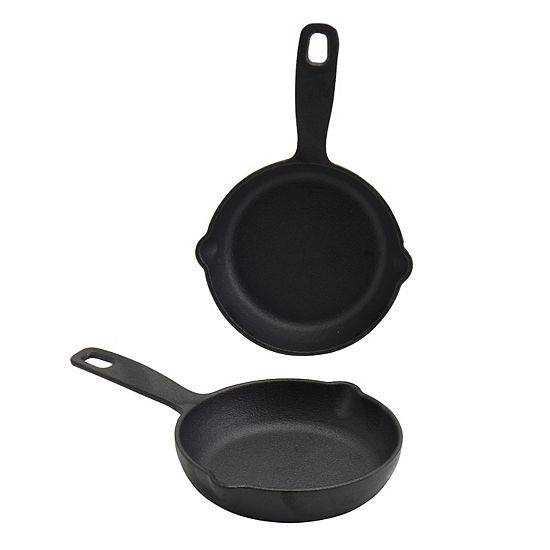  The Big One® 2-Piece 5-inch Pre-Seasoned Cast-Iron Skillet Set