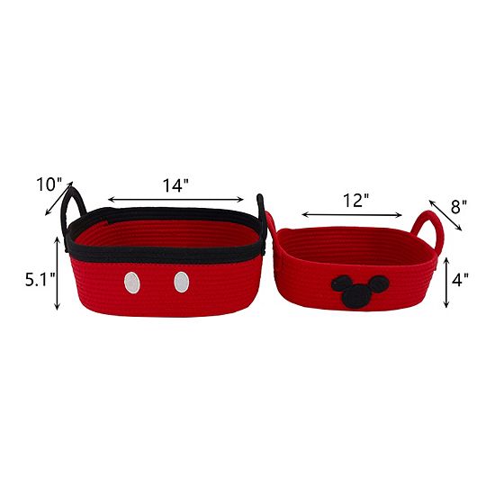  Disney's Mickey Mouse 2-pack Storage Basket Set By The Big One Kids™