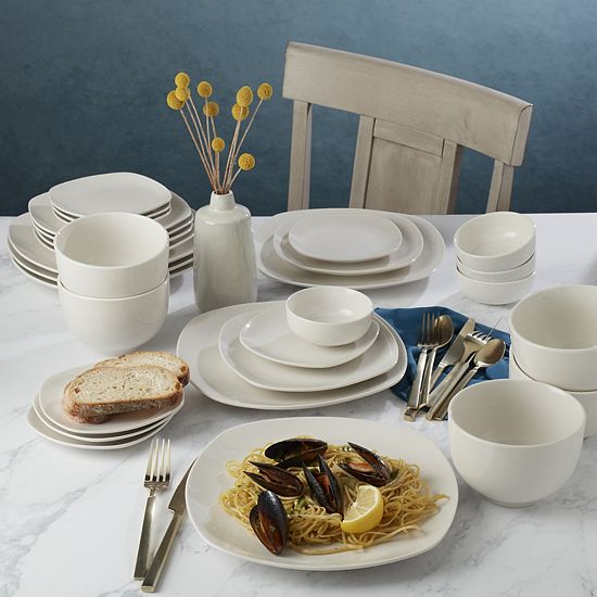  The Big One® 40-pc. Soft Square Dinnerware Set