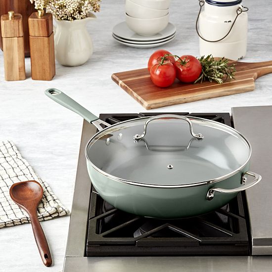  The Big One® Silicone Ceramic 12-in. Saute Pan With Lid